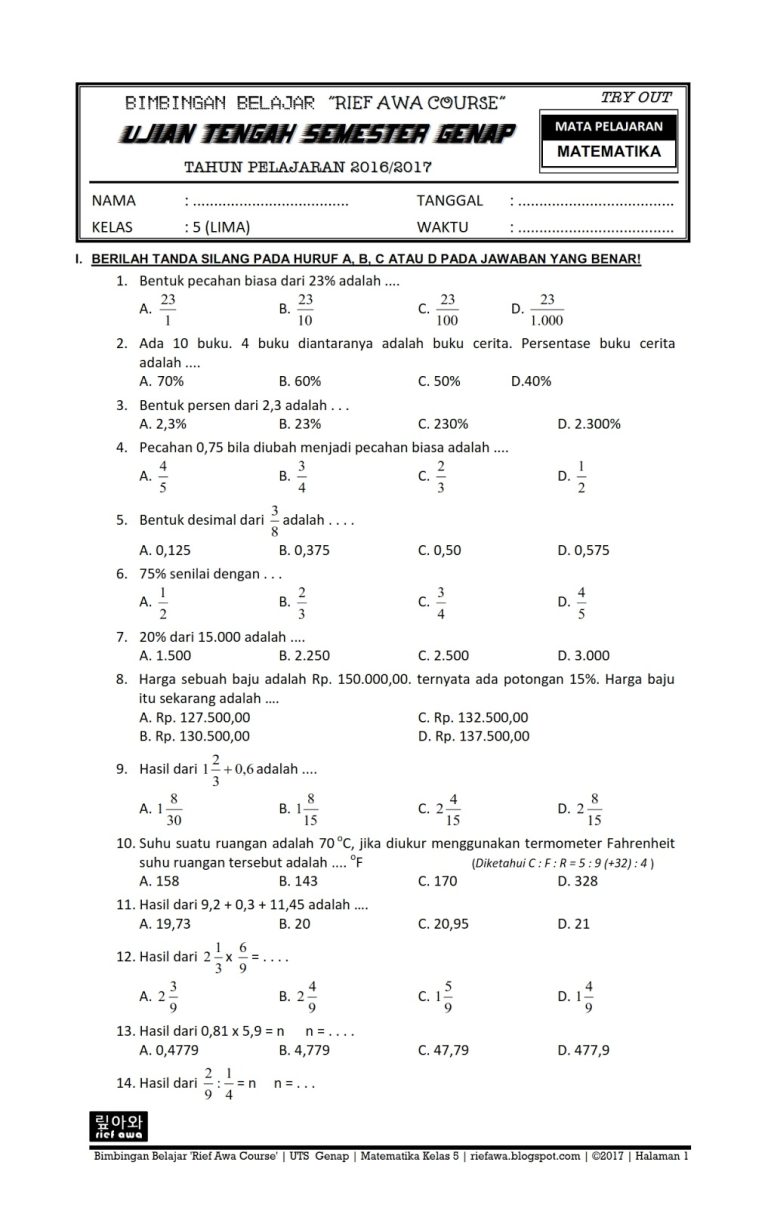 Menguasai Matematika Kelas 7 Semester 2 Kurikulum 2013 Panduan Lengkap