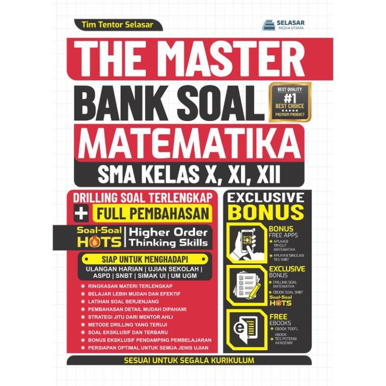 Buku The Master Bank Soal Matematika SMA Kelas X XI XII Selasar