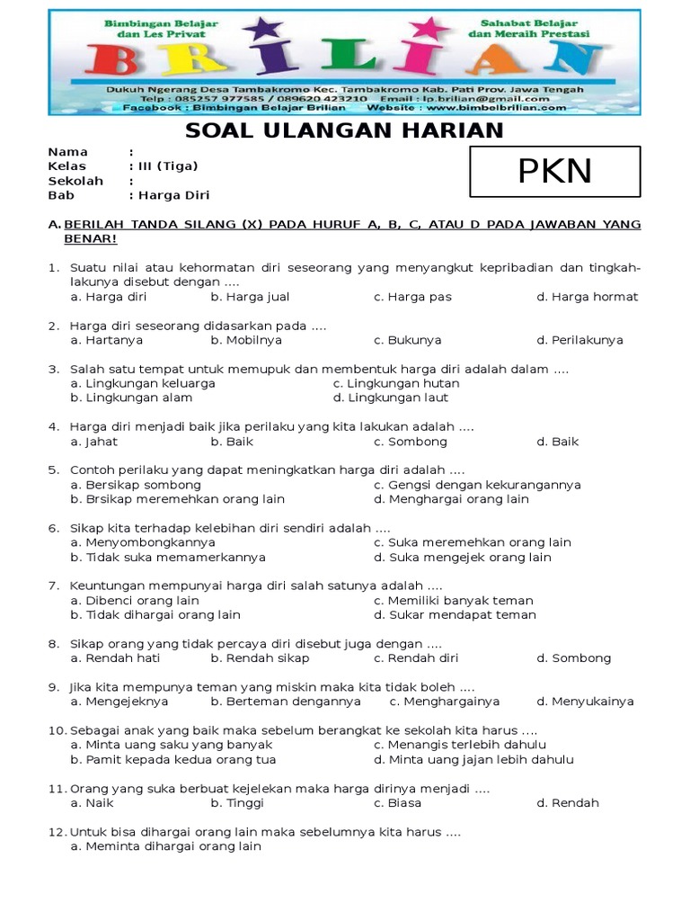 7 Contoh Soal PKN Kelas 3 tentang Persatuan dan Kesatuan yang Wajib Dikuasai Anak di Tahun 2026