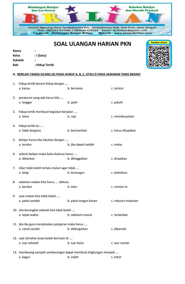 Ternyata Ini 5 Contoh Soal PKN Kelas 10 Semester 1 Bab 3 yang Wajib Dikuasai di 2026