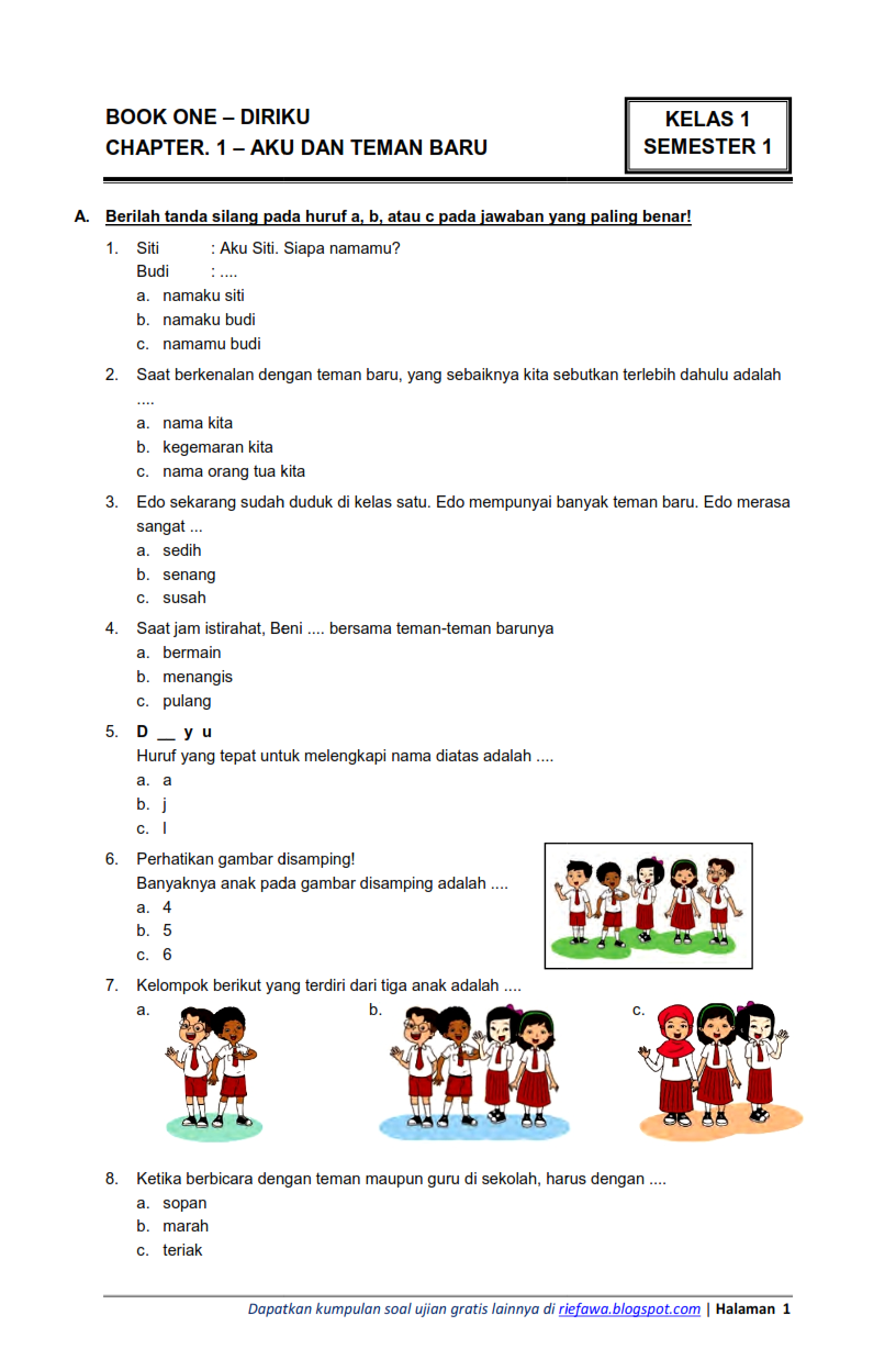 Soal Tematik Kelas 4 SD Soal Tematik Kelas 4 SD