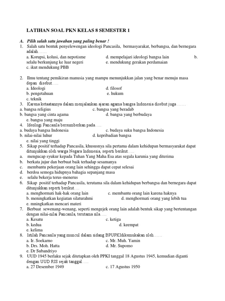Contoh Soal Pkn Kelas 6 Dalchaebi